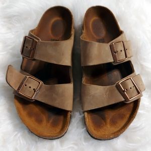 Birkenstock Arizona Taupe Suede Sandals 39